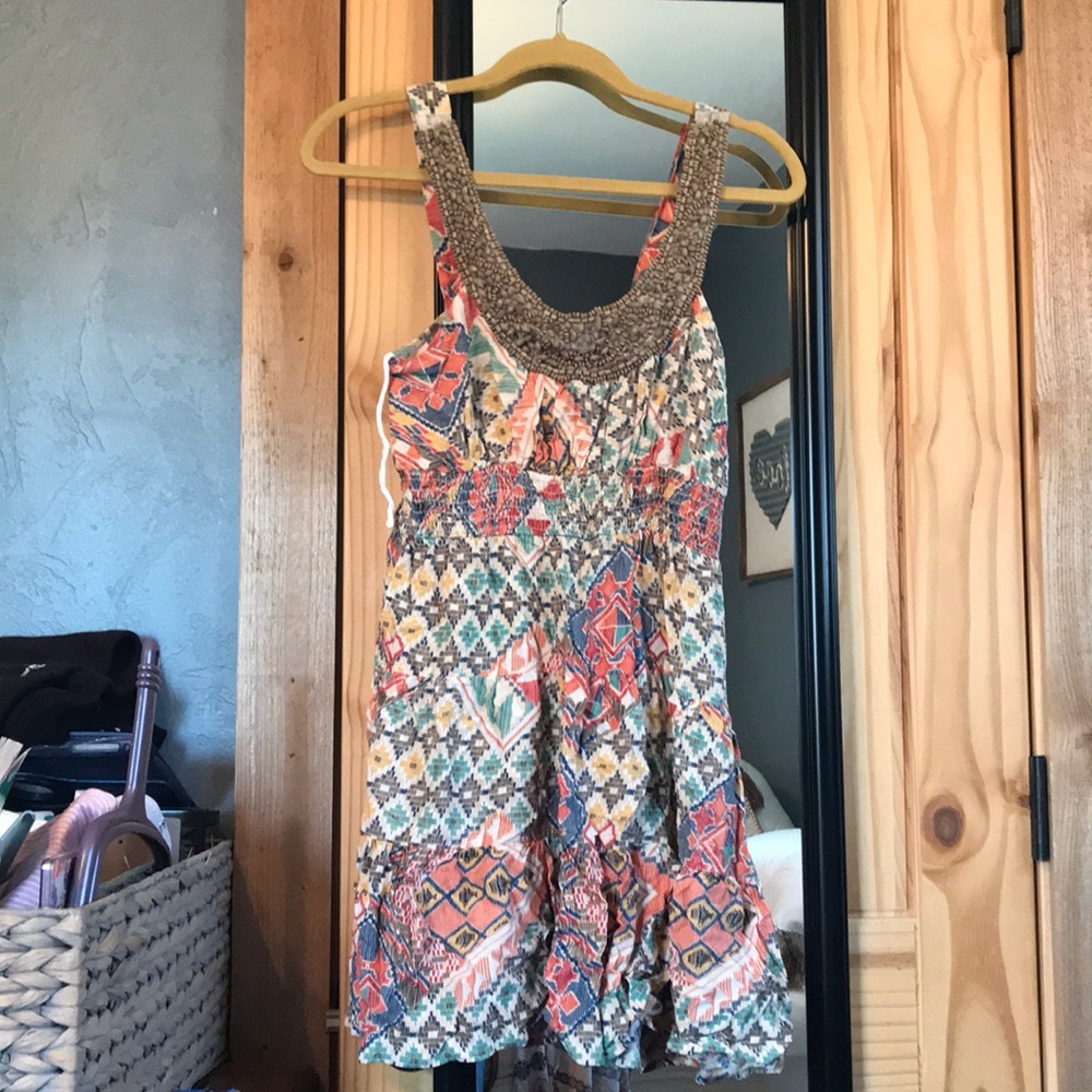 Tribal print dress.